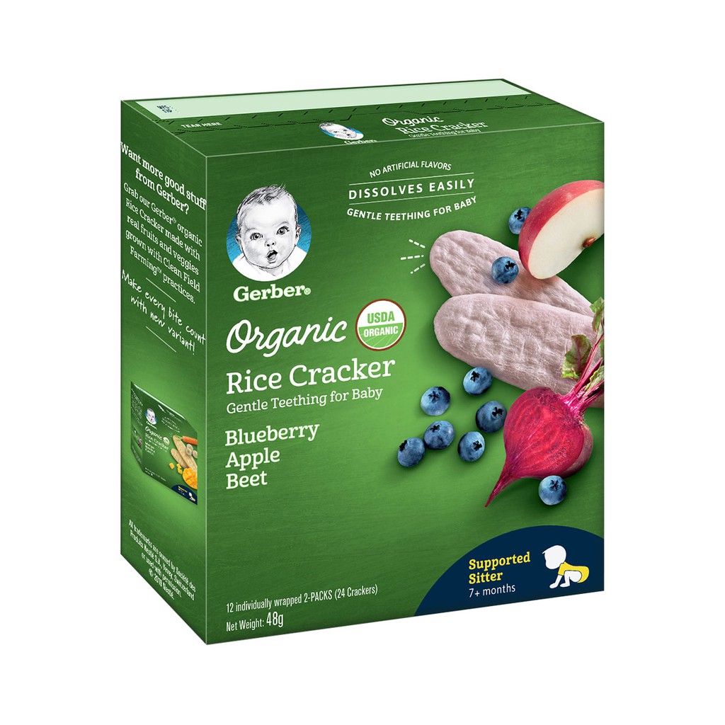 [MKB Gift] Bánh gạo hữu cơ GERBER ORGANIC – Hộp 48G