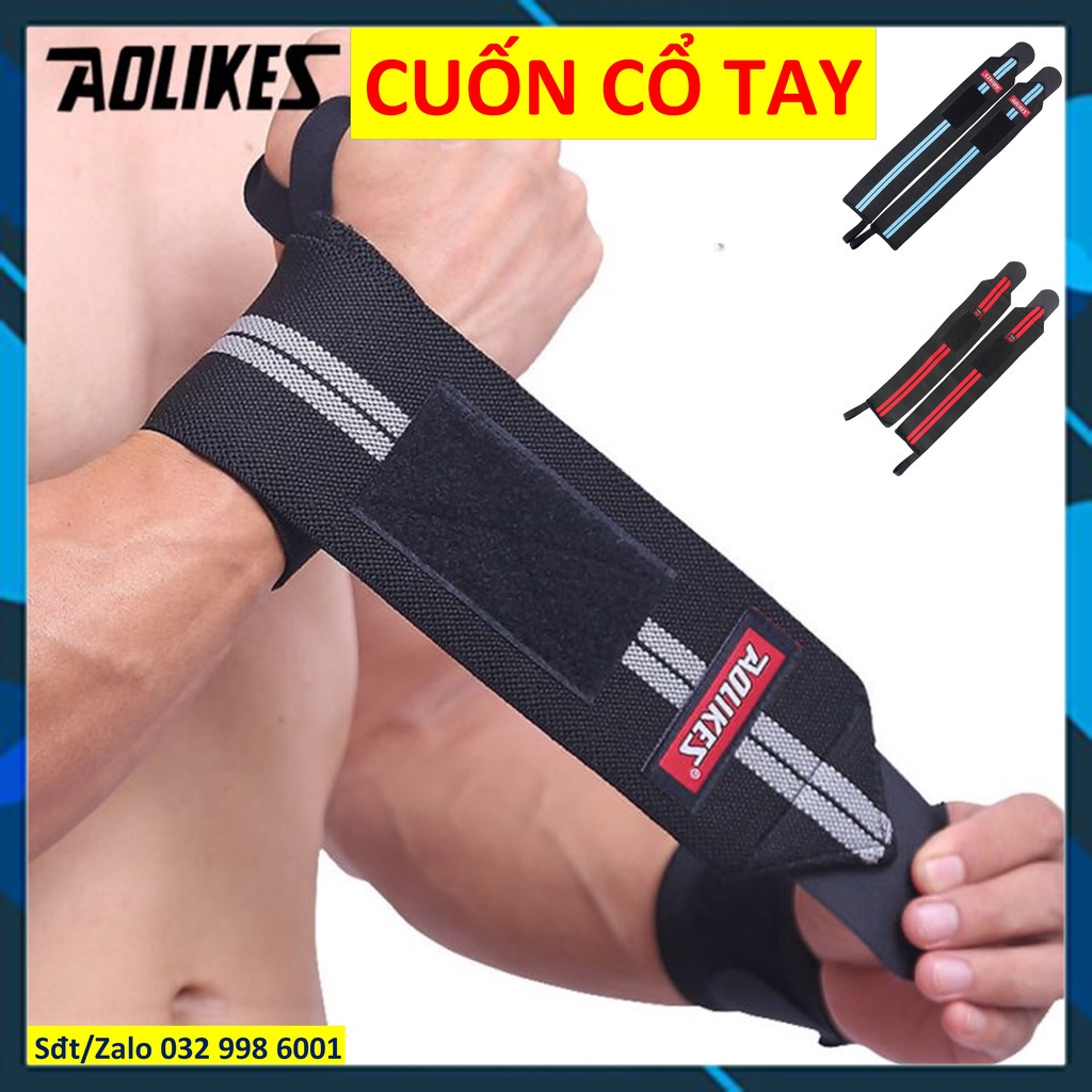 Dây quấn cổ tay tập GYM chính hãng Aolikes Băng cổ tay tập gym 7937 1538 1540 1539 7936 1030 ddcg