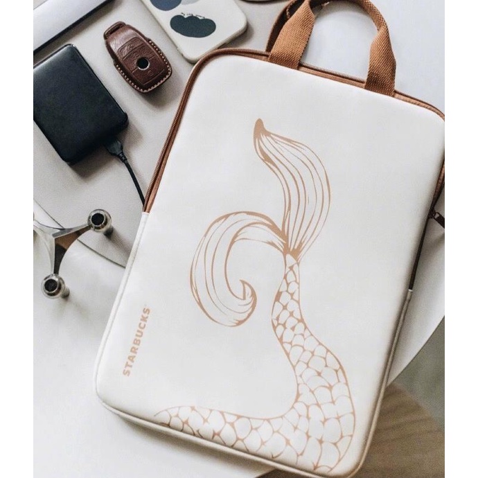 Túi Đựng laptop Chống Sốc Hình Móng Mèo Starbucks Chính Hãng Cho Nữ
