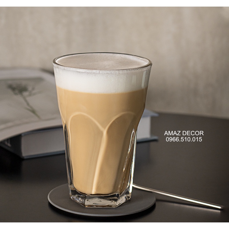 SALE GIÁ SỈ TẠI XƯỞNG Bộ 6 cốc ly sinh tố nước ép Libbey Thổ Nhĩ Kỳ Gibraltar Twist Duratuf 355ml - 15747(Không in logo)