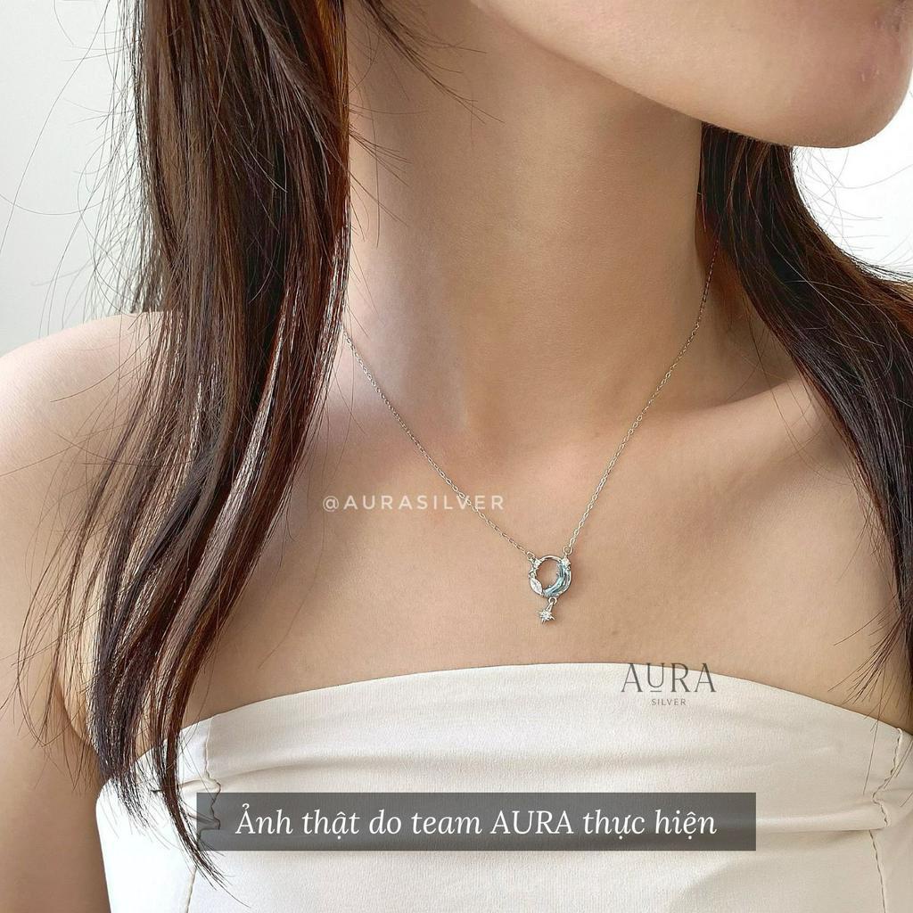 Dây chuyền bạc 925 vòng cổ Moon Stars-DC39-AURASILVER