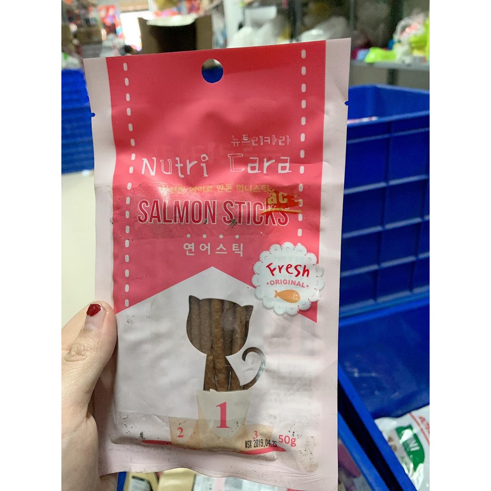 [ Bán sỉ ] thức ăn cho mèo Snack nutri cara bánh thưởng cho mèo 3 vị ( cá hồi, cá ngừ , phô-mai)