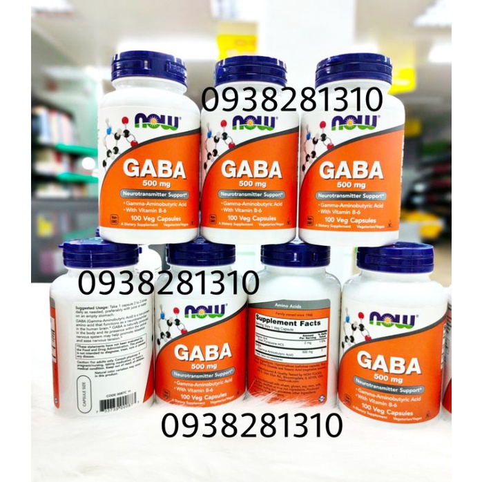 Now Food Gaba hỗ trợ chức năng thần kinh 500mg 100v | Thế Giới Skin Care
