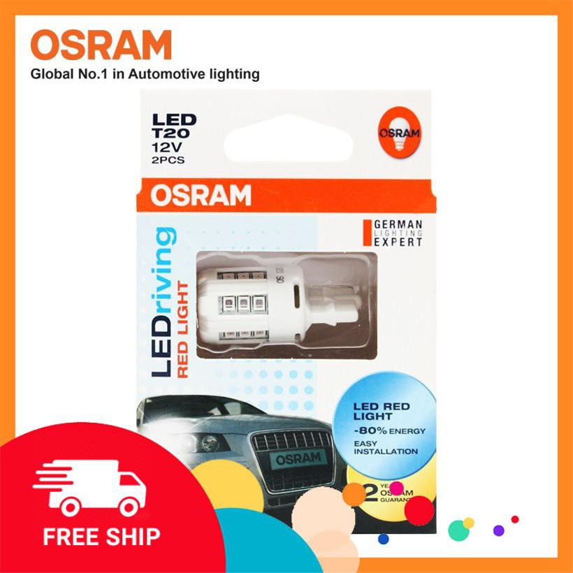 Giảm giá + Free Ship Bóng đèn led chân ghim nhỏ OSRAM STANDARD RETROFIT W21W 12v màu đỏ