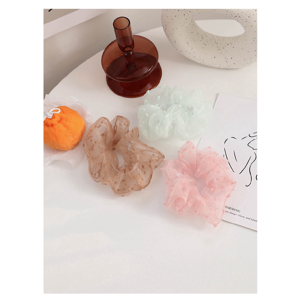 Dây buộc tóc màu trơn đơn giản thanh lịch cho nữ d5214