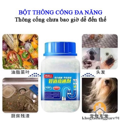 BỘT THÔNG TẮC NGHẼN CỐNG NẮP XANH tiện lợi