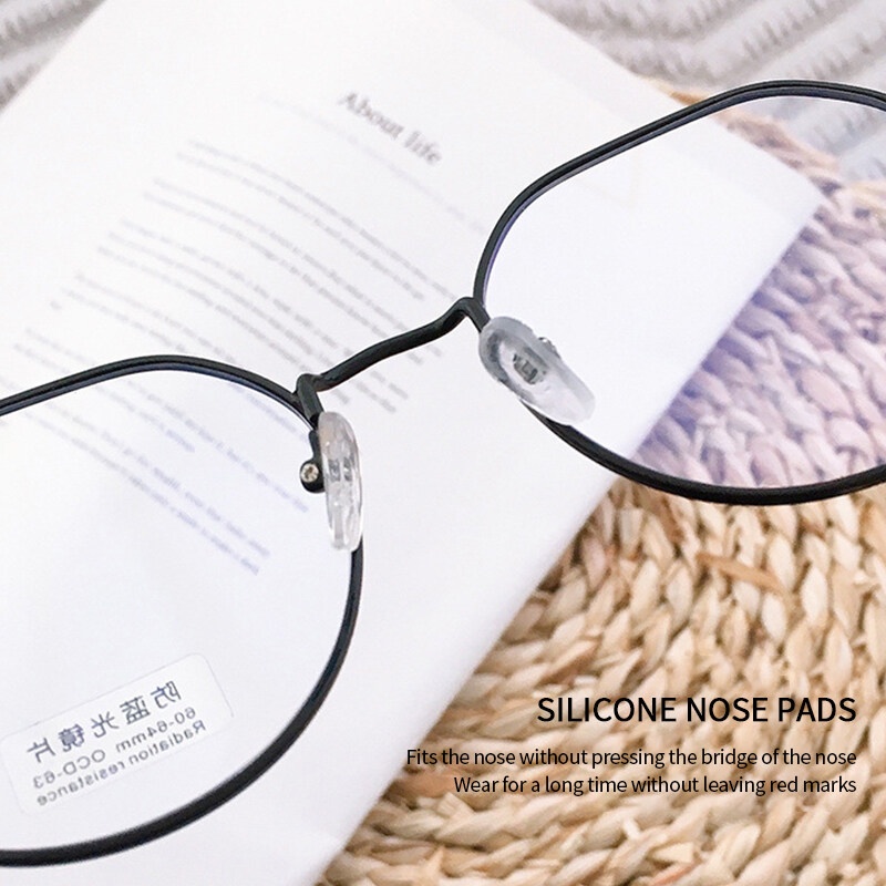 Mắt Kính Chống Bức Xạ / Ánh Sáng Xanh Gọng Kim Loại Phong Cách Hàn Quốc Cổ Điển Dành Cho Nam Nữ