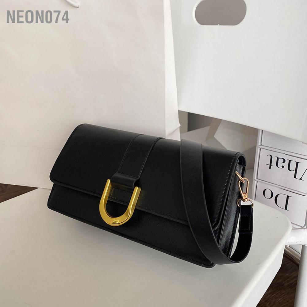 🥭 Neon074 Túi xách nữ đeo vai Thời trang Phong cách Hàn Quốc Dung tích lớn Da PU Polyester da