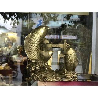 Tượng cá chép vượt vũ môn phong thủy bằng đồng