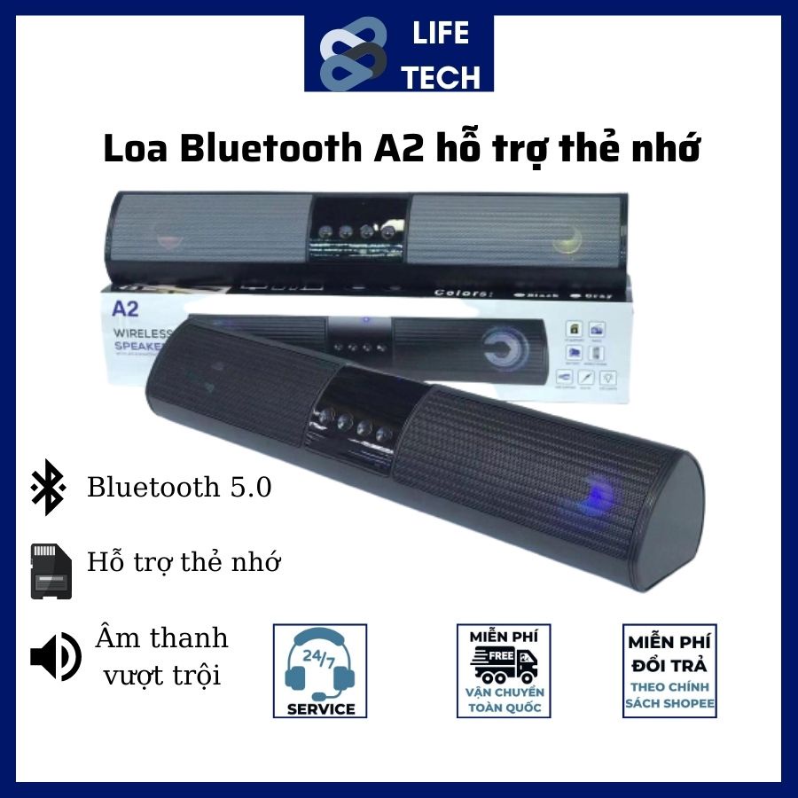 Loa Bluetooth A2 🔷𝐂𝐮̛̣𝐜 Đ𝐢̉𝐧𝐡🔷2 loa Bass mạnh mini giá rẻ âm thanh đỉnh có kết nối máy tính