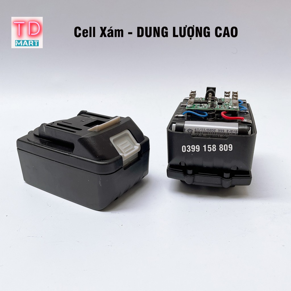 Pin Máy Khoan, Máy Siết Bulong Không Chổi Than Loại 10 Cell ( Pin Xám )