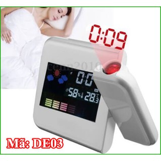 Đồng hồ để bàn LED có đèn chiếu laze DE03