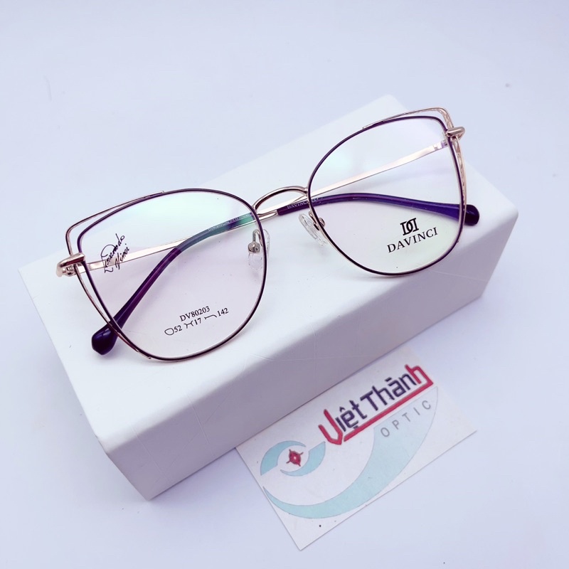 gọng kính cận mắt mèo sếch kim loại vintage cao cấp