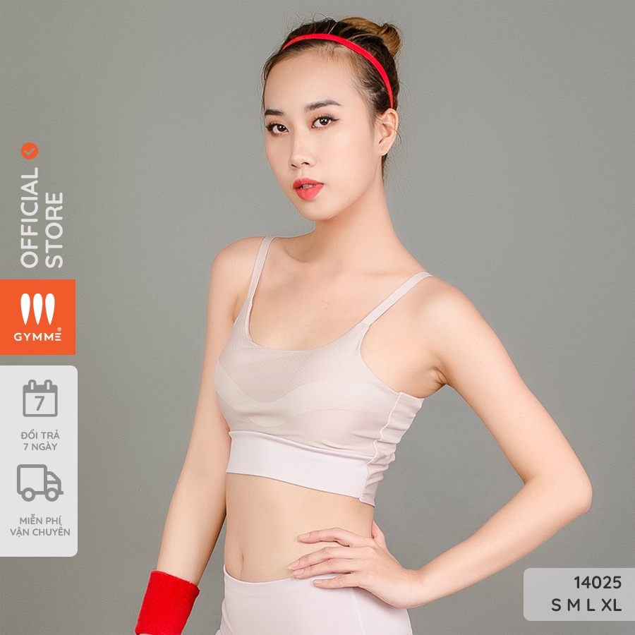Áo tập gym yoga nữ dáng croptop thể thao sport bra hai dây GYMME - 14025