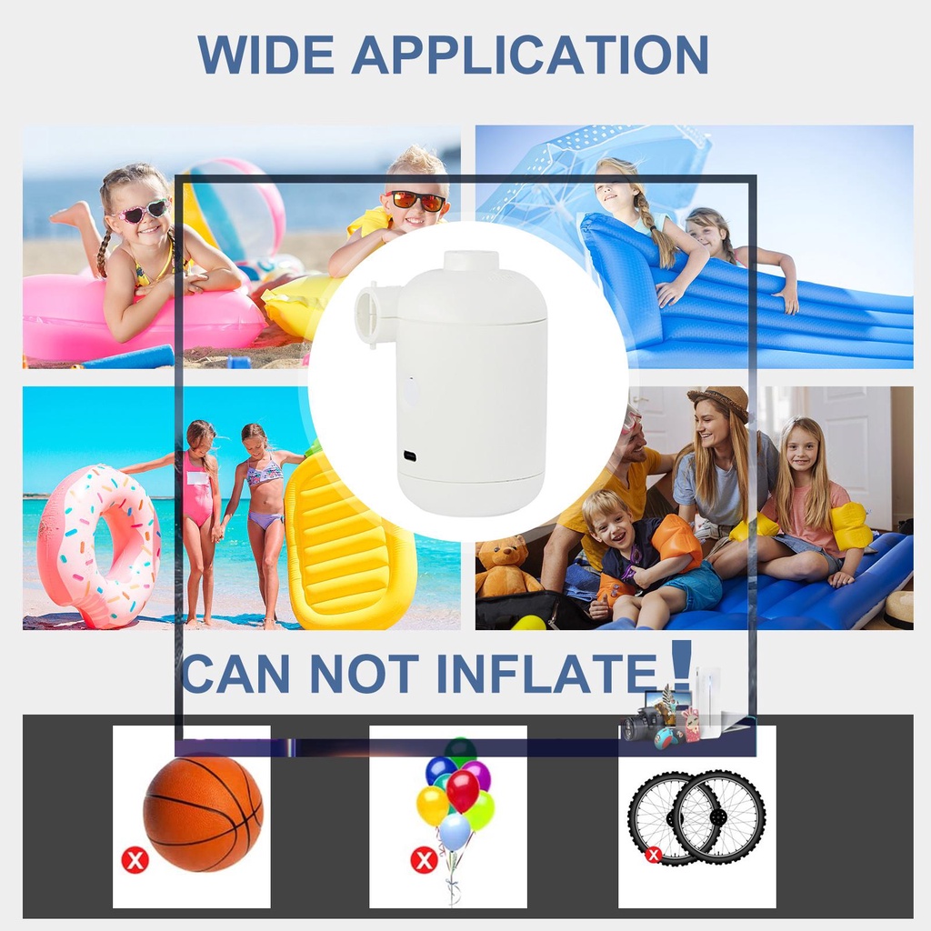 Máy Bơm Hơi Điện Tử Cầm Tay Sạc USB Nhanh Dùng Ngoài Trời