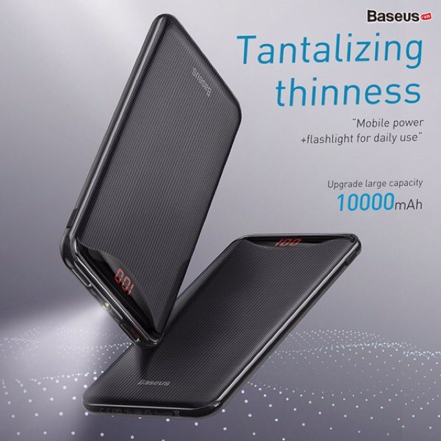 Pin dự phòng nhỏ gọn Baseus Gentleman Digital Display Powerbank 10000mAh