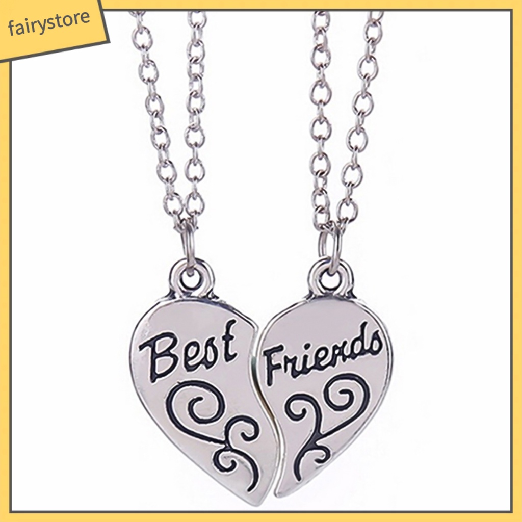 Set 2 Dây Chuyền Mặt Ghép Hình Trái Tim Cho Bạn Thân