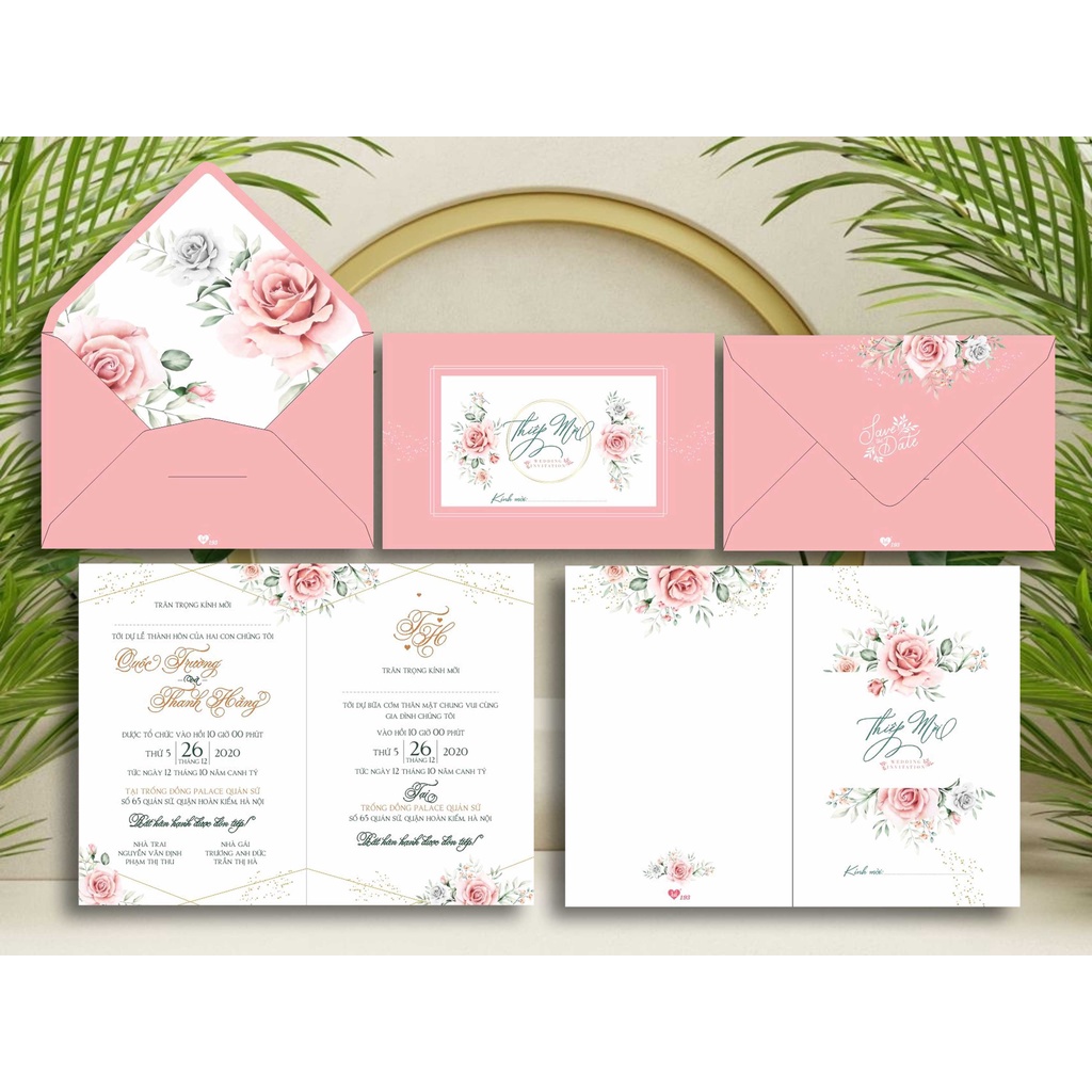 THIỆP CƯỚI PHONG BÌ IN ẢNH - ĐÃ BAO GỒM IN NỘI DUNG