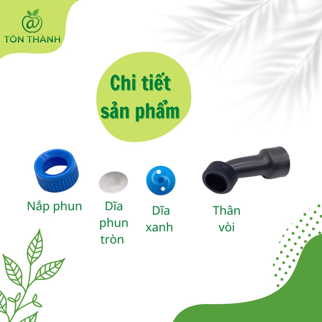 ĐẦU BÉC PHUN SƯƠNG TƯỚI CÂY, PHUN RUỘNG LÚA, CÂY TRỒNG, ...