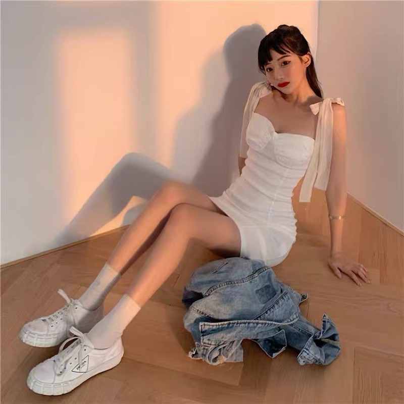 Váy Body 2 Dây Nhún-FREESHIP- Hàng Loại 1 - V02 - Đầm ôm đi chơi đi tiệc sang chảnh | BigBuy360 - bigbuy360.vn