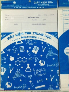 Giấy kiểm tra kẻ ngang THCS