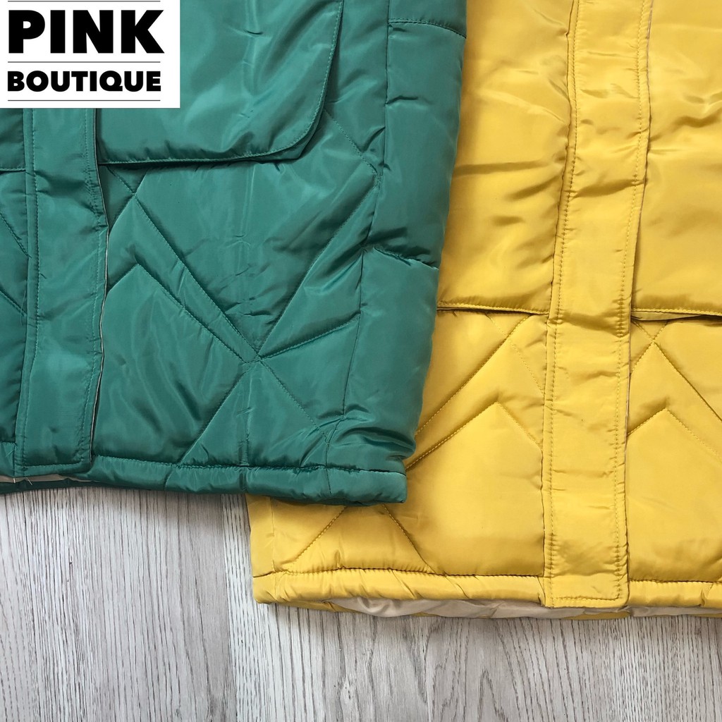 Áo Khoác Phao Nữ dáng Dài Mũ Lông Hàng Quảng Châu PINKBOUTIQUE | BigBuy360 - bigbuy360.vn