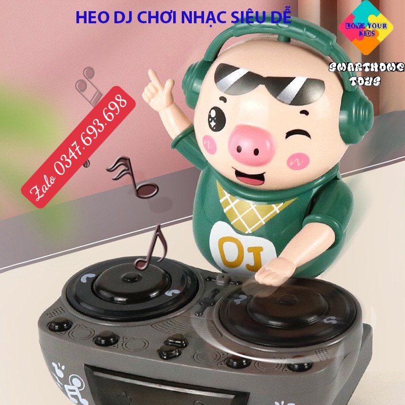 Heo Phát Nhạc - Chú Heo Chơi DJ Năng Động Siêu Dễ Thương Nhảy Theo Nhạc Và Đèn Cho Bé