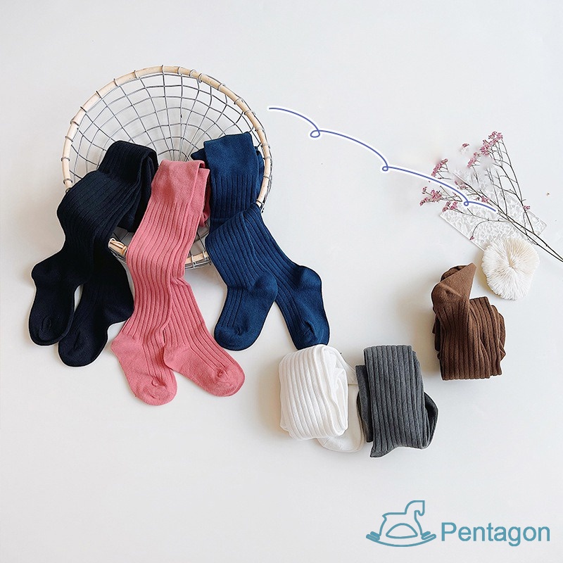 Quần Legging Cotton Dày Dặn Màu Trơn Lưng Thun Ấm Áp Thời Trang Xuân Thu Cho Bé Gái