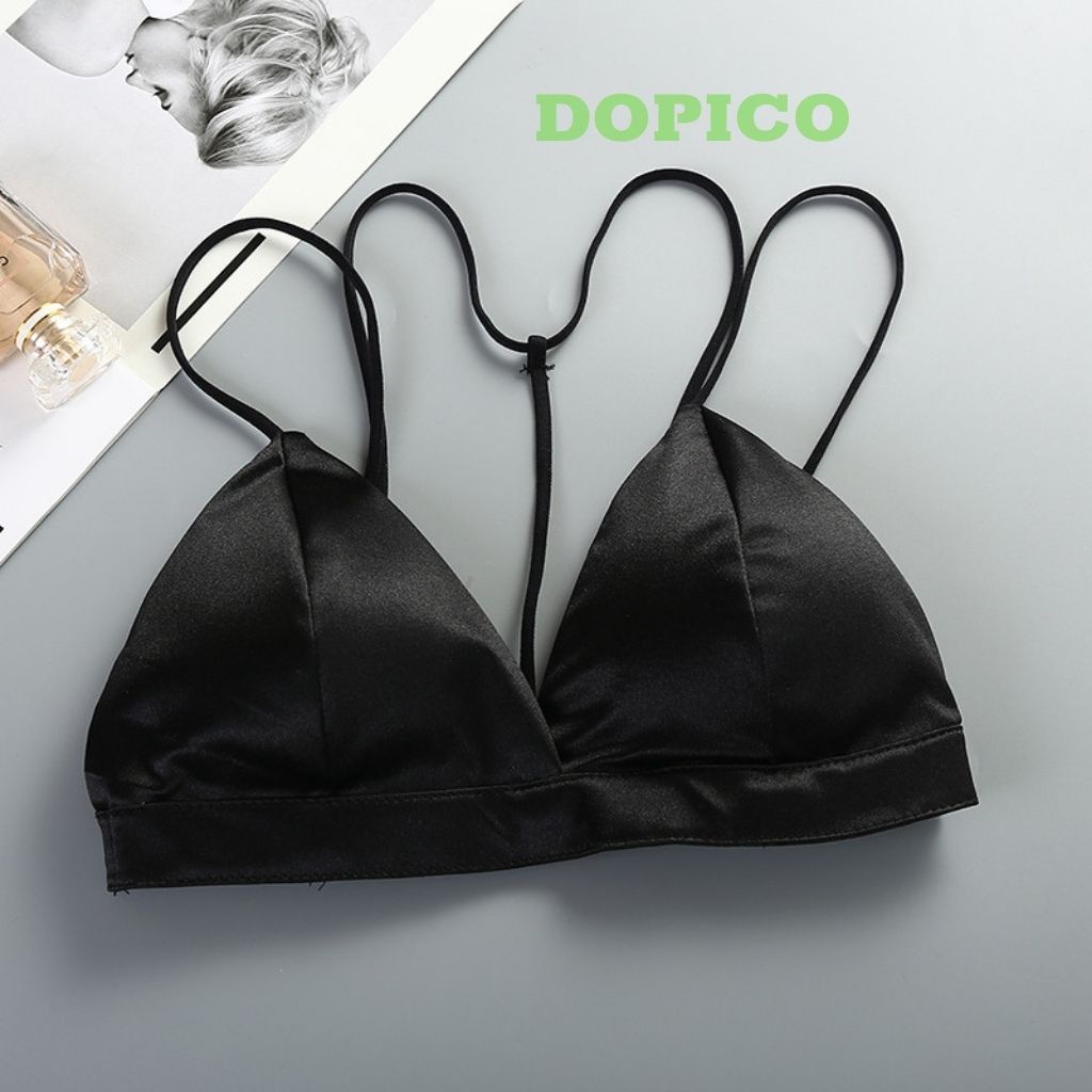Áo bra nữ 2 dây đẹp satin phi bóng mặc cực xinh DOPICO B9604