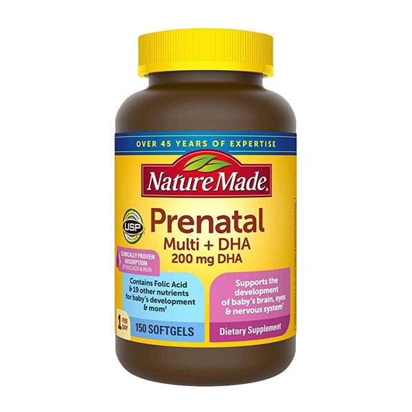 Thuốc Bổ Cho Bà Bầu Nature Made Prenatal Multi DHA - Mẫu Mới