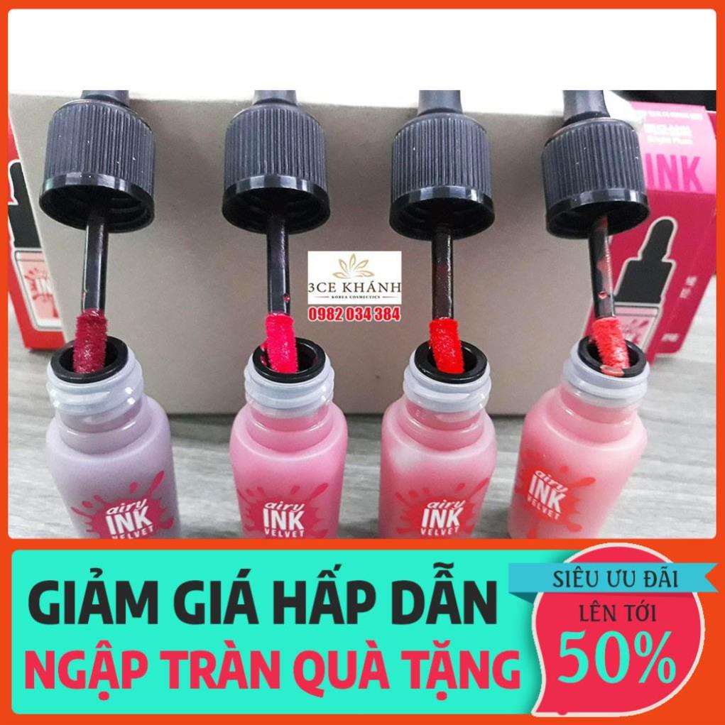 Son Ink Chính Hãng (Dòng mới nhất) Airy ink Velvet Peripera Hàn Quốc_Hình nhập và chụp thật 100% từ Shop 3CE KHÁNH *