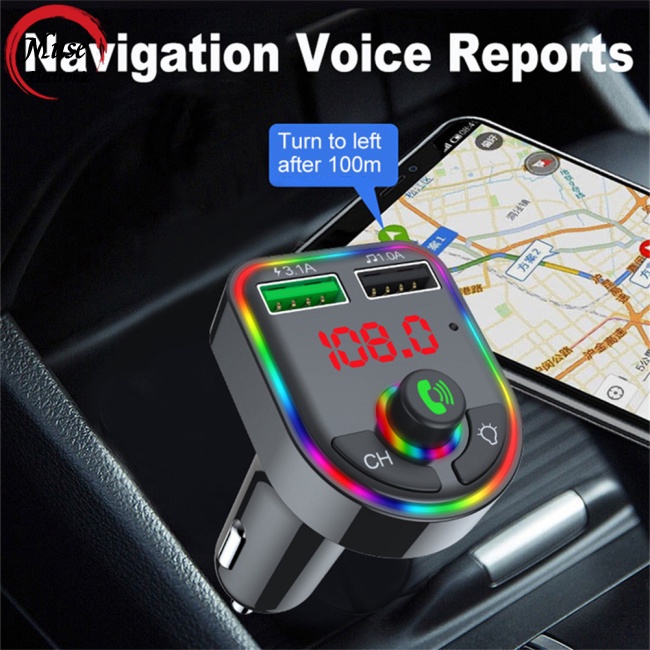 Thiết Bị Thu Phát Fm Mp3 Kết Nối Bluetooth 5.0 Đa Năng Cho Xe Hơi