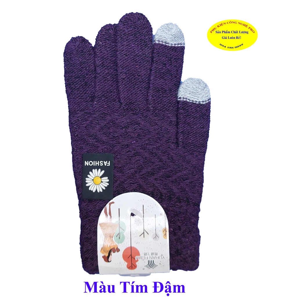 GĂNG TAY BAO TAY NỮ Loại cảm ứng Chất liệu len dày êm Gắn hoa FASHION Thương hiệu YUHAN FEILU Chống nắng, Bảo vệ da tay
