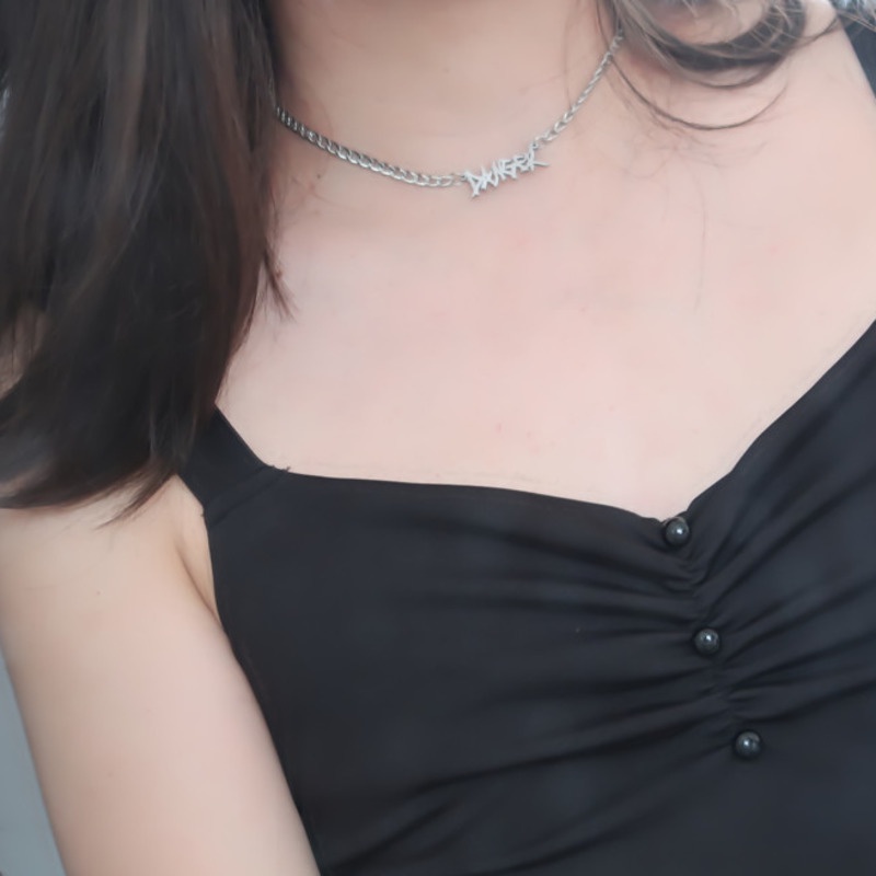 Vòng cổ Hình Cây Gai Nhọn Phong Cách punk Cá Tính