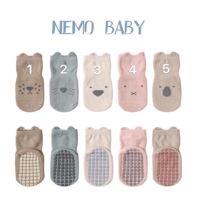 Tất Cho Bé , Tất Chống Trượt Cổ Cao NeMo Baby - Nhà Cam