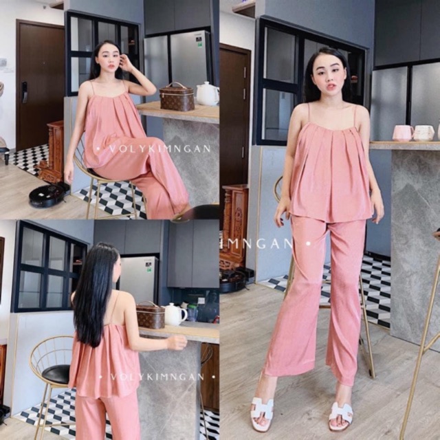 Bộ lụa 2 dây kèm loại mềm mát