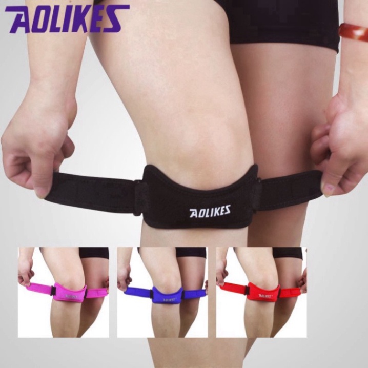 Đai bó đầu gối CÓ ĐỆM HƠI SILICONE THOÁNG KHÍ tránh chấn thương cho đầu gối chuyên gym Aolikes AL 7919