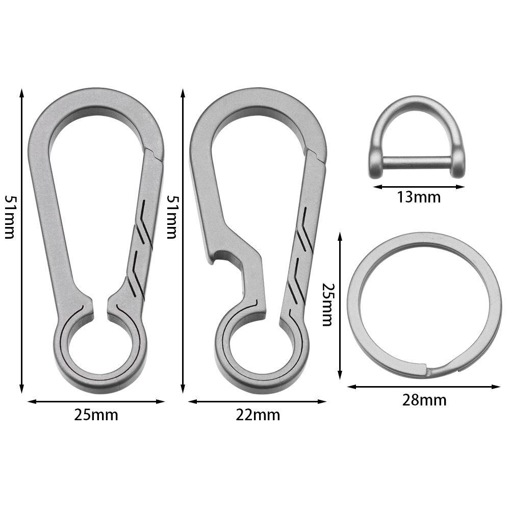 Móc Chìa Khóa Bằng Hợp Kim Titan Thiết Kế Tiện Lợi Dễ Dùng