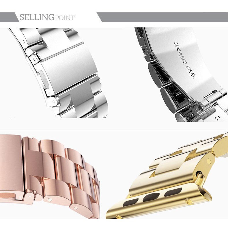 Dây đeo thay thế bằng thép không gỉ dành cho đồng hồ Apple