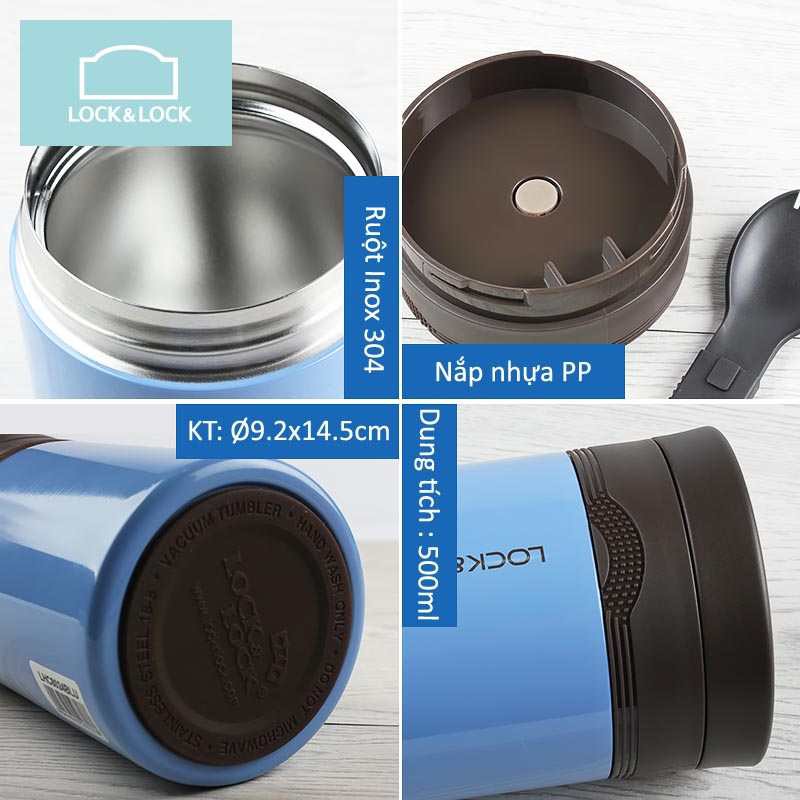 Bình Giữ Nhiệt Nấu Cháo Locknlock HOT&COOL LHC8024 500ml | BigBuy360 - bigbuy360.vn