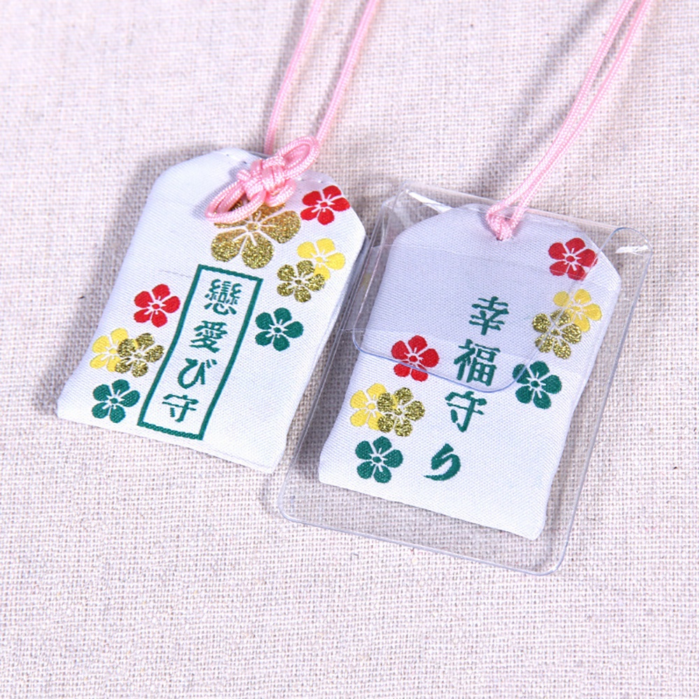 Phong thuỷ tài lộc omamori Nhật Bản, Túi may mắn bọc silicon thiết kế tinh tế + tặng kèm tiền xu ngũ đế