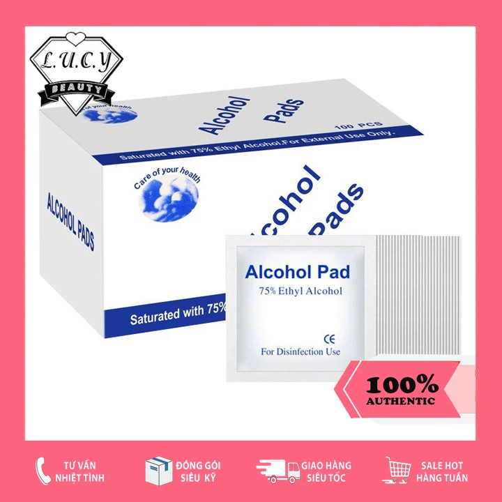 Miếng làm sạch móng / vệ sinh móng Alcohol Pads