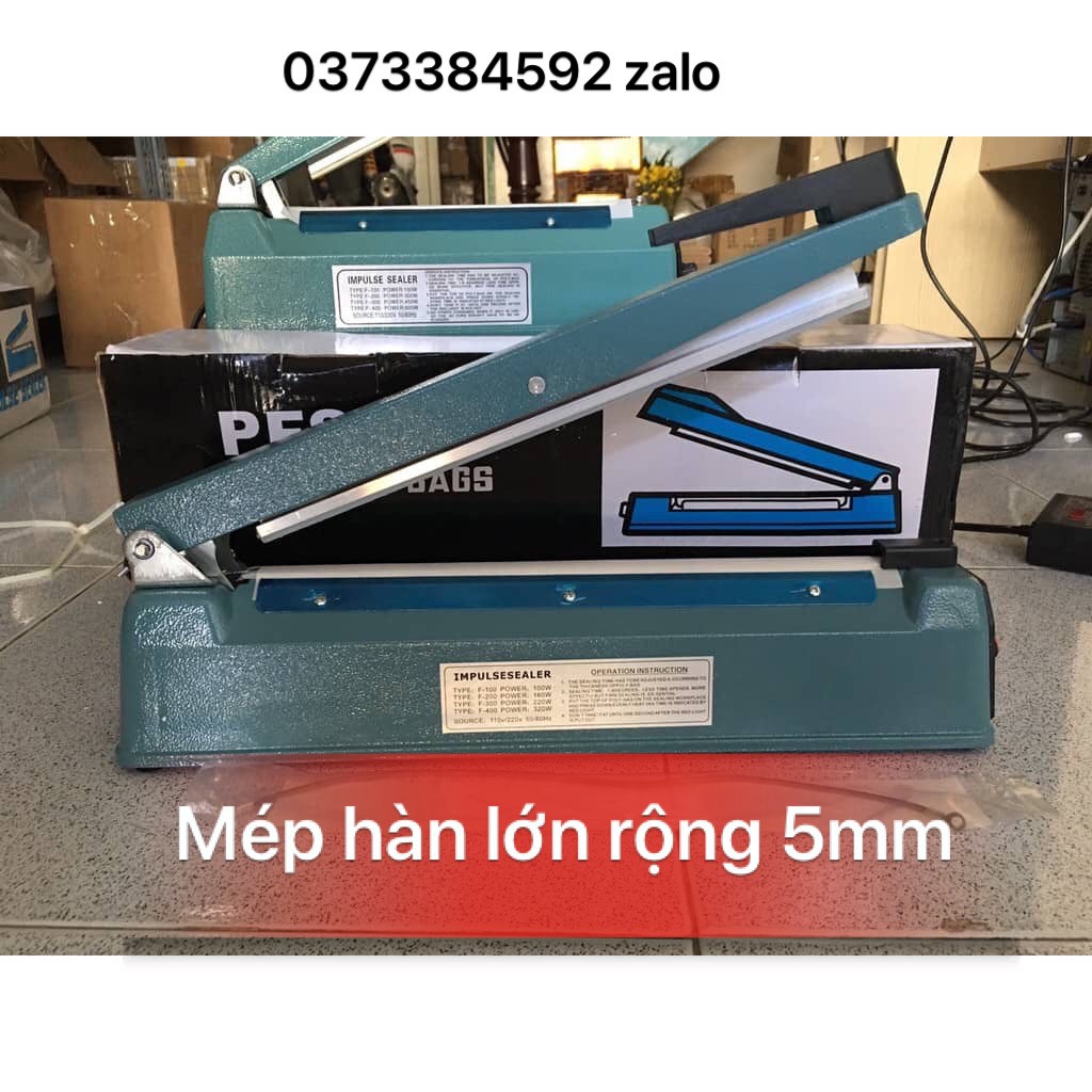 máy hàn miệng túi pfs 300 vỏ sắt MÉP HÀN TO 5MM