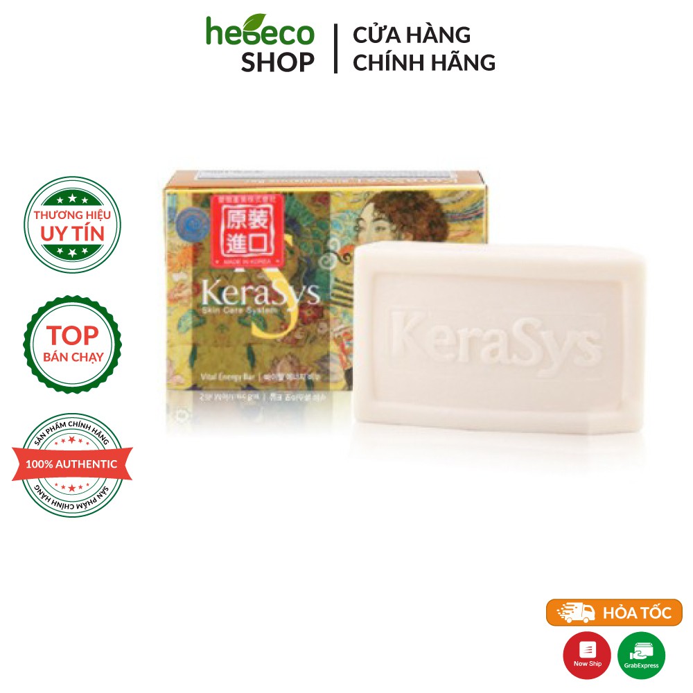 Xà bông tắm giúp da mịn màng, dưỡng ẩm hiệu quả dành cho da thường KERASYS  Vital Energy Bar 100g - Hàn Quốc Chính Hãng