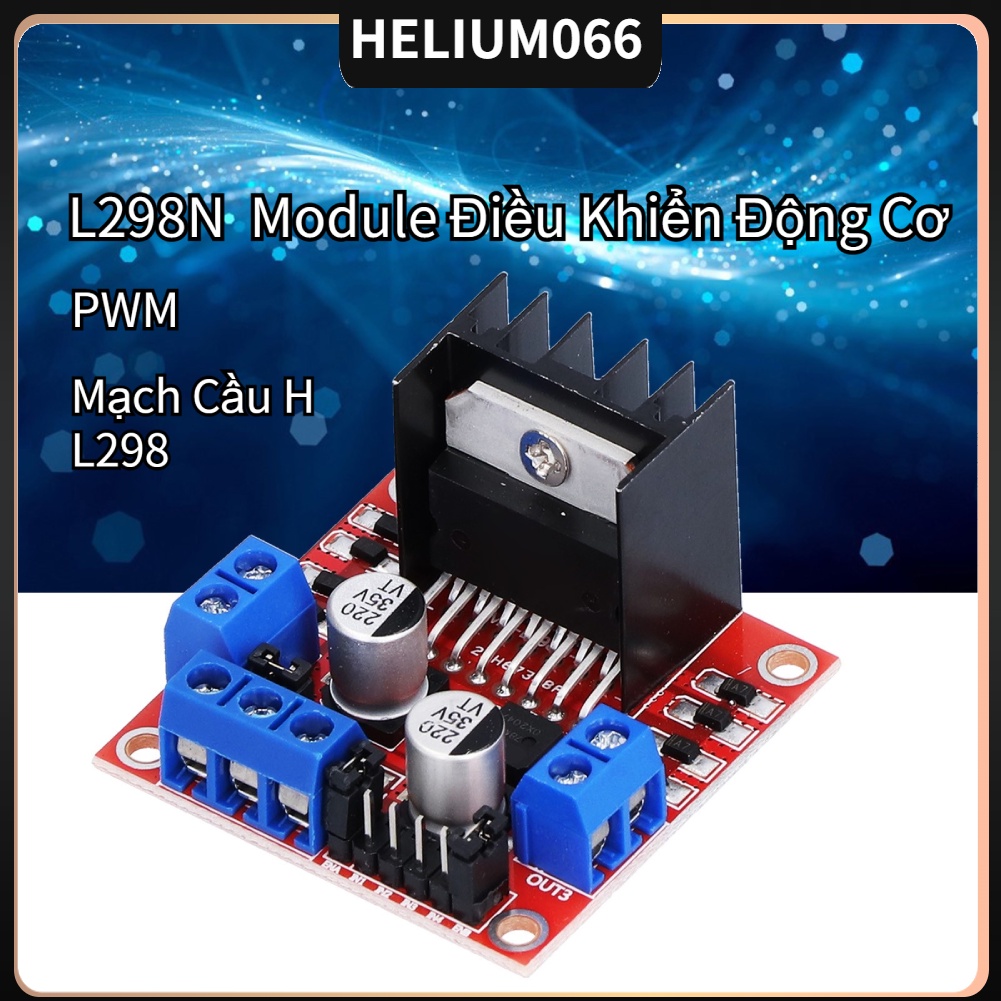Bảng điều khiển động cơ L298N mạch cầu H thành phần điện PCB DC 5V ‑ 35V