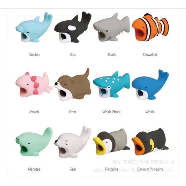 Phụ Kiện Bảo Vệ Đầu Sạc Cute Hình Thú, Nút Bảo Vệ Đầu Sạc Chống Đứt Dây Sạc Siêu Bền