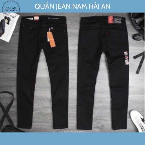 Quần Jean đen nam Levi ⚡ 𝗛𝗮̀𝗻𝗴 𝗰𝗮𝗼 𝗰𝗮̂́𝗽 ⚡ Quần bò đẹp dòng 511, Ống đứng, co giãn 4 chiều thời trang