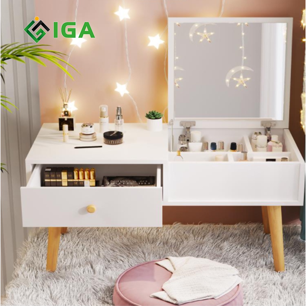 Bàn Trang Điểm Ngồi BỆT IGEA Gương Gập Mini Siêu Xinh - GP143