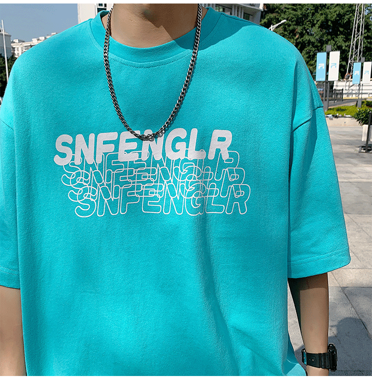 Áo Thun Nam Ngắn Tay Dáng Rộng Thời Trang Phong Cách Hàn Với 6 Màu Tùy Chọn