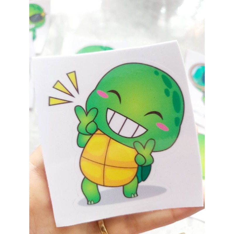 Tem Decal Rùa Cute Dán Xe, Nón Giá Rẻ